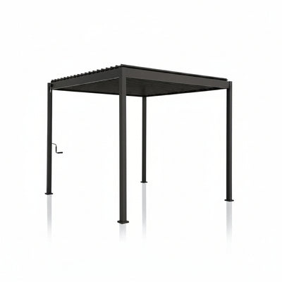 80/88 Metal Frame Pergola with Adjustable Louvered Roof