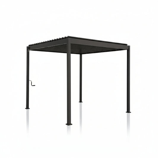80/88 Metal Frame Pergola with Adjustable Louvered Roof