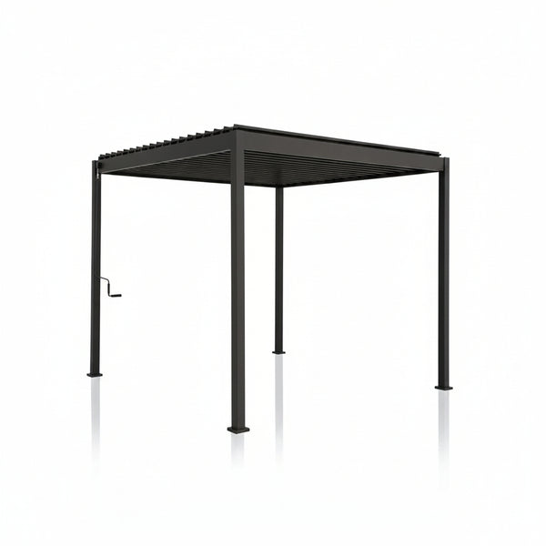 80/88 Metal Frame Pergola with Adjustable Louvered Roof